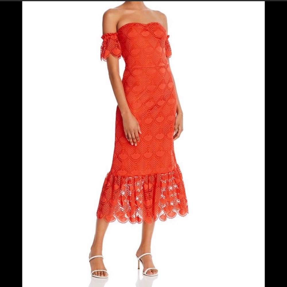 NWT - Aqua lace midi dress